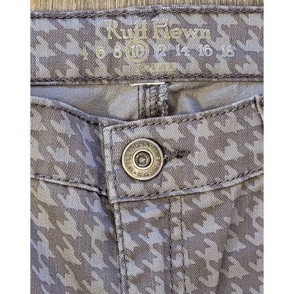 Ruff Hewn Gray Womens Size 10 Pants Geometric Pattern Skinny Leg - Picture 6 of 8